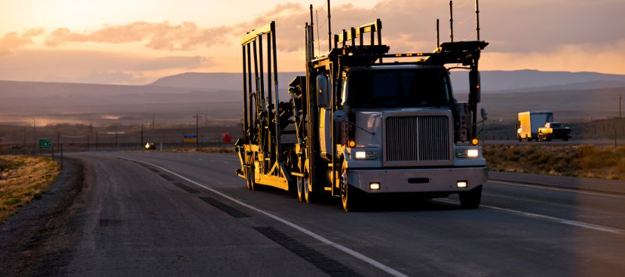 a truck on the road